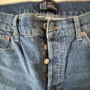 GAP Denim High-Rise Button-Fly Cheeky Straight Jeans Size 10/30T
